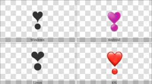 Heavy Heart Exclamation Mark Ornament On Various Operating   Android ❣  HD Png Download