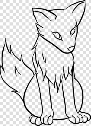 Easy Wolf Drawing Pictures And Cliparts  Download Free   Anime Wolf Drawing Easy  HD Png Download