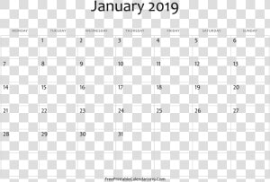 Transparent Calender Icon Png   Simple March 2019 Calendar  Png Download