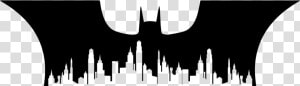  mq  black  batman  town  gothamcity   Gotham City Silhouette Batman  HD Png Download