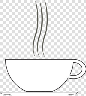 Tikigiki Misc Coffee Cup 10 Black White Line Art 555px   Coffee Cup Clipart White  HD Png Download