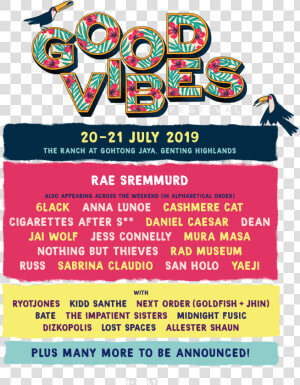 Good Vibes Festival 2019 Lineup  HD Png Download