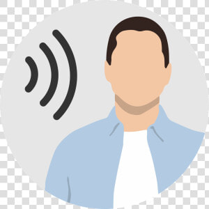 Man  Listening  Listen  Sound  Audio  Male  Hearing   Illustration  HD Png Download