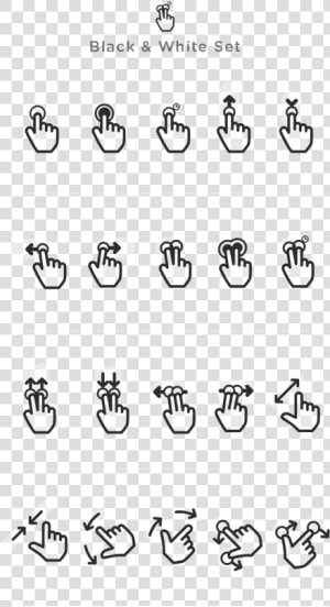 Flat Gesture Icons Pack Free Psd Eps  HD Png Download