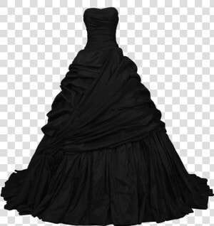 Black Strapless Wedding Dress  HD Png Download