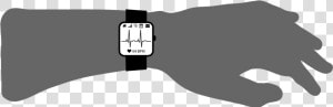 Smartwatch On Wrist  HD Png Download