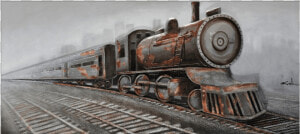 3 D Locomotive Art  HD Png Download