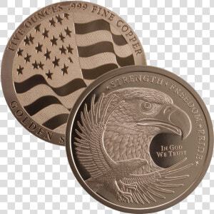 Strength Freedom Pride Custom Copper Round src   American Silver Eagle  HD Png Download