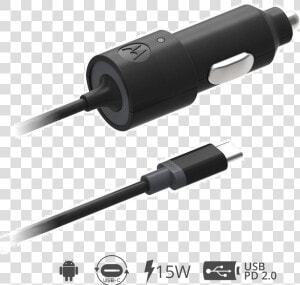 Motorola Turbopower 15 Usb c Car Charger   Android  HD Png Download