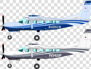 This Png File Is About Civilian   Airplane   Plane   Cessna 206 Vs 210  Transparent Png