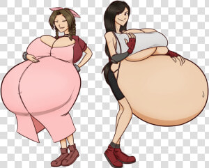 Final Fantasy Vii Aerith Gainsborough Tifa Lockhart   Tifa Lockhart Inflation  HD Png Download