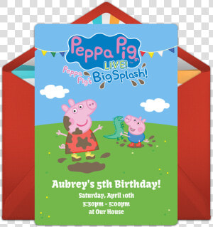 Peppa Pig Birthday Invitations Online Free  HD Png Download