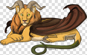 Lion With Goat Horns   Png Download   Lion With Goat Horns  Transparent Png