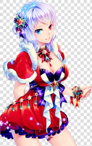 Christmas Anime Girl Render   Png Download   Anime Christmas Girls  Transparent Png