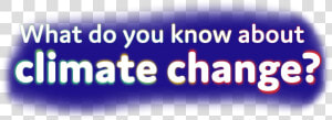 What Do You Know About Climate Change   Graphic Design  HD Png Download