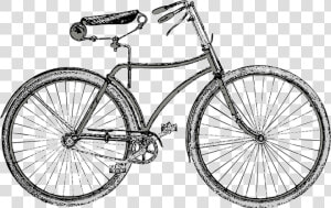 Bicycle  Vintage  Bike  Retro  Wheels  Vintage Bicycle   Vintage Bike Drawing  HD Png Download