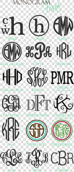 Preppy Monogram Fonts  HD Png Download