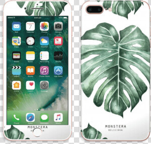 Monstera Pattern Skin Iphone 7 Plus   Model Of Iphone 7 Plus  HD Png Download