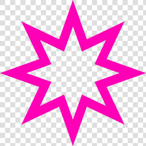 Pink Star Vector   Png Download   8 Pointed Star Outline  Transparent Png