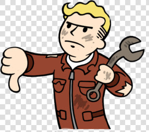 Disgusting Fallout Vault boy Dislike Angry Clipart   Fallout Angry Vault Boy  HD Png Download