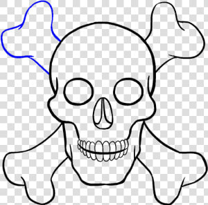 How To Draw A Skull Step By Step Tutorial Easy Drawing   Easy Small Skull Drawing  HD Png Download