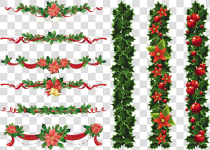 Christmas Elements Png Transparent Image   Christmas Garland Free Vector  Png Download