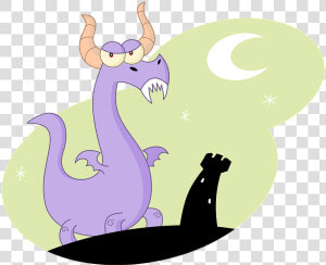 Purple Dragon  Fantastic Animal  Monster  Creature   Cartoon  HD Png Download