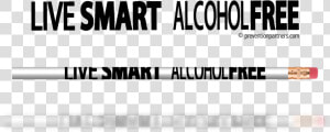 Live Smart Alcohol Free Main   Black and white  HD Png Download