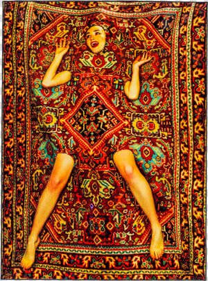 Rectangular Rug Lady On Carpet 0   Lady On Carpet Seletti  HD Png Download