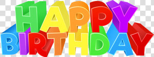 Clip Art Colorful Clip Art Image   Transparent Happy Birthday Text  HD Png Download