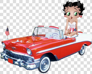 Land Vehicle classic Car automotive Design chevrolet   Betty Boop In Car  HD Png Download