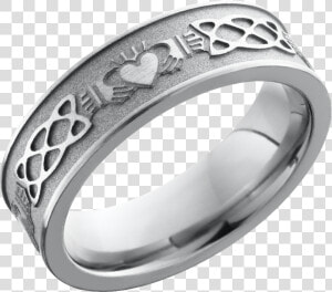 Titanium 6mm Band 6fcladdaghceltic   Wedding Ring  HD Png Download