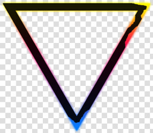  lines  neon  blue  purple  pink  red  orange  yellow   Black Neon Triangle Png  Transparent Png