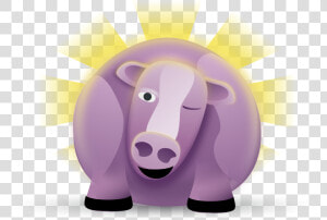 Prosperity Cow Clip Arts   Fat Purple Cow  HD Png Download