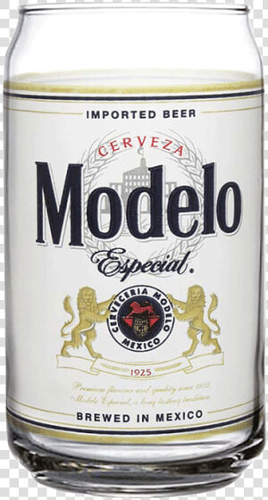 Beer Can Glass   New Modelo Beer Clear  HD Png Download