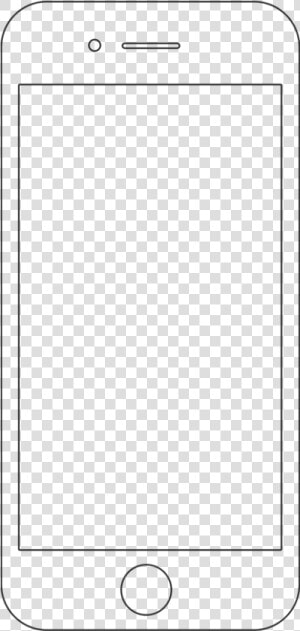 Iphone 6 Outline For Wireframe   Mobile Phone Templates Printable  HD Png Download