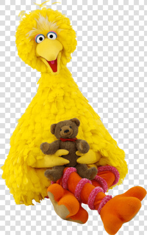 Sesame Street Big Bird With Teddybear  HD Png Download