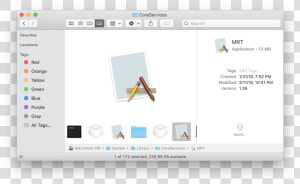 Mrt App In Coreservices   Mac Chrome Extension Folder  HD Png Download