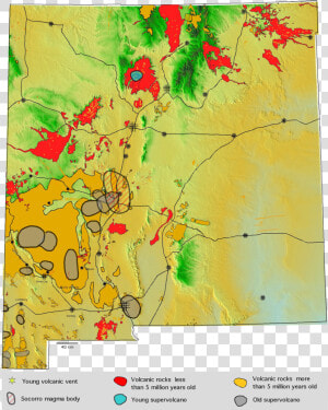 New Mexico Volcanoes Map  HD Png Download