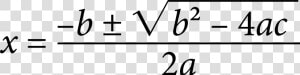 Math Formulas Png   Quadratic Formula No Background  Transparent Png