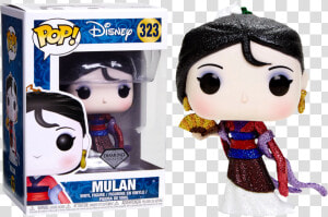 Mulan Diamond Glitter Us Exclusive Pop Vinyl Figure   Mulan Funko Pop  HD Png Download