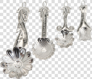 Measuring Spoons Set Floral Fancy   Locket  HD Png Download