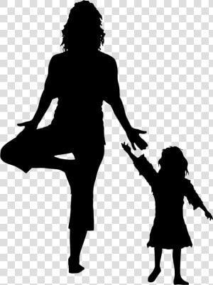 Yoga Clipart Family For   Mommy And Me Yoga Silhouette  HD Png Download