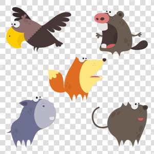 Cute Animals Vector Set 1 Photoshop Brush   Nature Animals Vector  HD Png Download