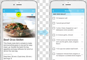 Recipe To Shopping List   Recipe On A Phone  HD Png Download