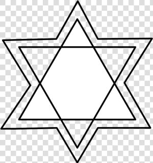 Star Of David  Double Line  Black And White   Yellow Star Elie Wiesel  HD Png Download