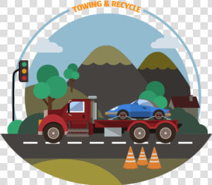 Cash For Junk Cars Towing And Recycling Banner   Illustration  HD Png Download