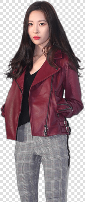 Sunmi Red Leather Jacket   Sunmi Png  Transparent Png