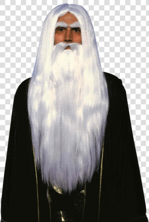 Merlin S Wizard Wig And Beard Set   Warlock Beard  HD Png Download