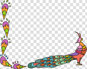 Peacock  Peafowl  Fantail  Fan Tail  Showy Tail   Decorate A Chart Paper  HD Png Download